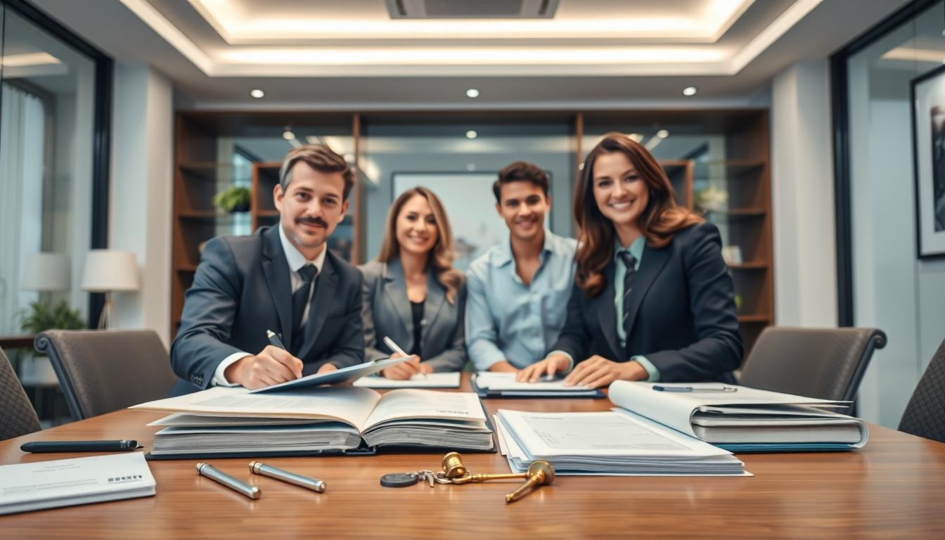 Real estate ownership transfer documents and closing confirmation